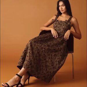 Textures Woven Midi Dress